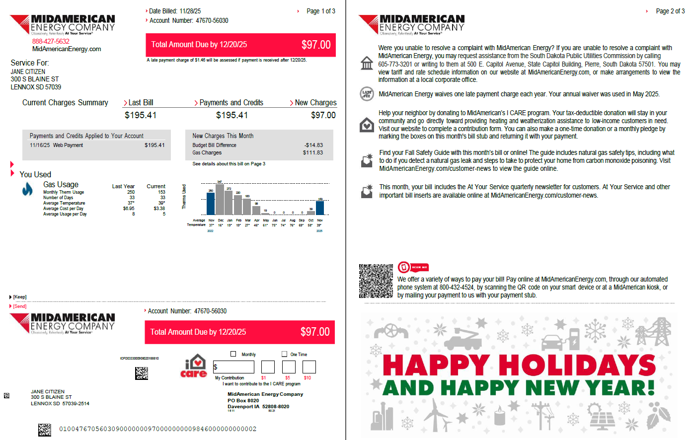  Minol USA business utility bill 